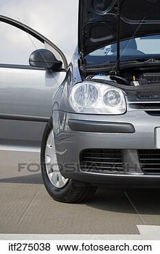 Stock Photo - cropped car with 
hood raised. fotosearch 
- search stock 
photos, pictures, 
images, and photo 
clipart