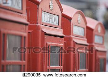 Stock Image - row of telephone 
booths. fotosearch 
- search stock 
photos, pictures, 
images, and photo 
clipart