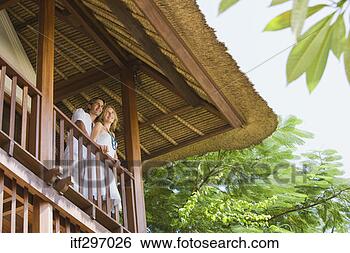 Stock Photo - couple on a balcony. 
fotosearch - search 
stock photos, 
pictures, images, 
and photo clipart