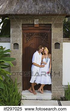 Stock Image - couple in a doorway. 
fotosearch - search 
stock photos, 
pictures, images, 
and photo clipart