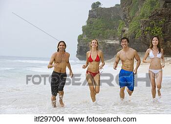 Stock Photo - couples on a beach. 
fotosearch - search 
stock photos, 
pictures, images, 
and photo clipart