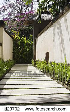 Stock Photography - garden walkway. 
fotosearch - search 
stock photos, 
pictures, images, 
and photo clipart