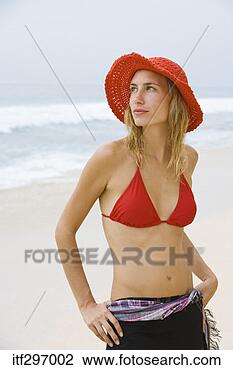 Stock Photo - woman on a beach. 
fotosearch - search 
stock photos, 
pictures, images, 
and photo clipart
