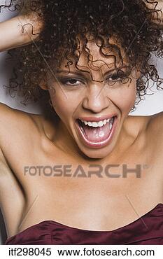 Stock Image - woman screaming. 
fotosearch - search 
stock photos, 
pictures, images, 
and photo clipart