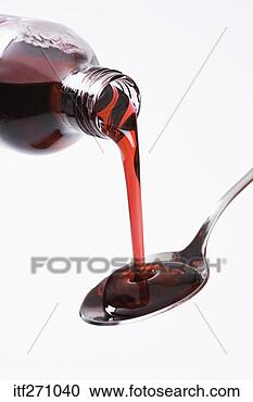 Stock Photography - bottle pouring 
spoon of cough 
syrup. fotosearch 
- search stock 
photos, pictures, 
images, and photo 
clipart