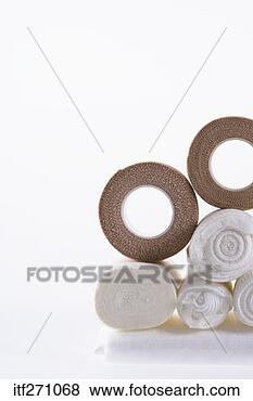 Stock Photo - rolls of bandages. 
fotosearch - search 
stock photos, 
pictures, images, 
and photo clipart