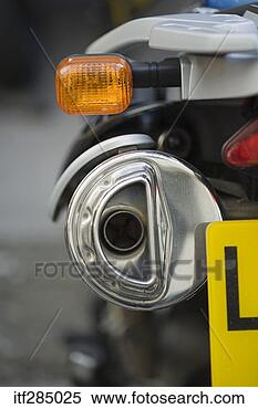 Stock Image - motorcycle exhaust 
and taillight. 
fotosearch - search 
stock photos, 
pictures, images, 
and photo clipart