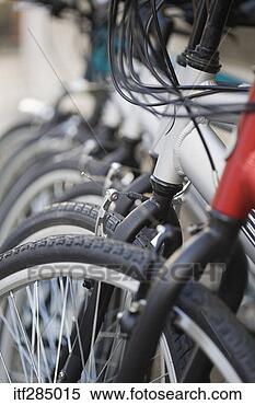 Stock Image - row of bicycles. 
fotosearch - search 
stock photos, 
pictures, images, 
and photo clipart