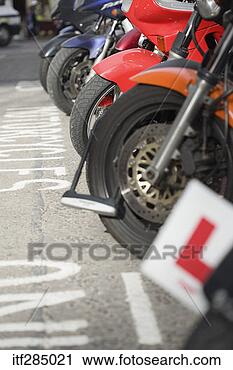 Stock Photography - row of parked 
motorcycles. fotosearch 
- search stock 
photos, pictures, 
images, and photo 
clipart