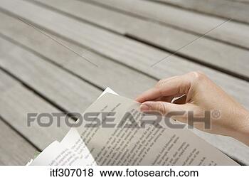 Banco de Imagem - mão,  torneado, 
 livro,  página. 
fotosearch - busca 
de fotos, imagens 
e clipart