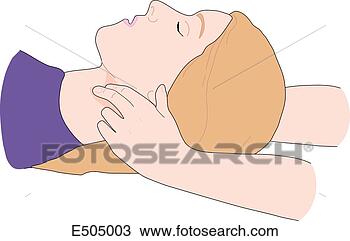 Drawing - image showing 
technique for 
assessing carotid 
pulse  health 
care. fotosearch 
- search clipart, 
illustration, 
drawings and vector 
eps graphics images