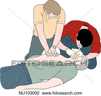 Clip Art - two men performing 
cpr on prone male. 
fotosearch - search 
clipart, illustration, 
drawings and vector 
eps graphics images