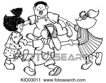 Clipart - illustration of
children playing
ring around the
rosie. fotosearch
- search clipart,
illustration,
drawings and vector
eps graphics images