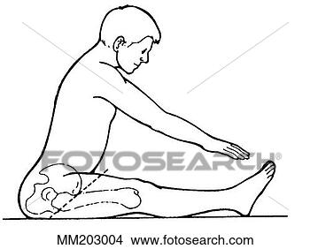 back flexion. fotosearch