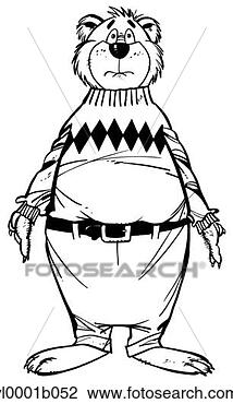 Clipart - bear wearing clothes. 
fotosearch - search 
clipart, illustration, 
drawings and vector 
eps graphics images