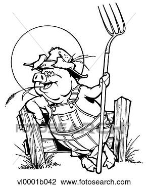 Clipart - farmer pig. fotosearch 
- search clipart, 
illustration, 
drawings and vector 
eps graphics images
