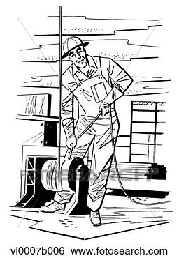 Clip Art - construction worker. 
fotosearch - search 
clipart, illustration, 
drawings and vector 
eps graphics images
