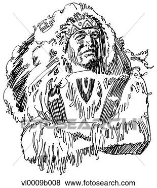 native american drawings depiction