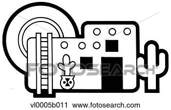 Clipart - adobe house. fotosearch 
- search clipart, 
illustration, 
drawings and vector 
eps graphics images