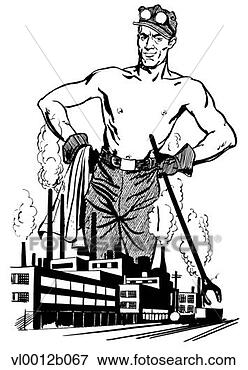 Clip Art - factory working 
standing behind 
factory. fotosearch 
- search clipart, 
illustration, 
drawings and vector 
eps graphics images