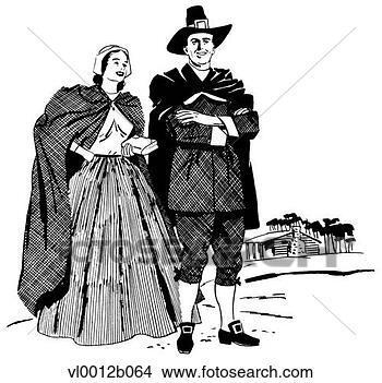 pilgrim clip art piece