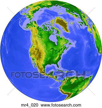 United States Map Globe