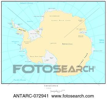 免 版税 (RF)类图片 - 地图, 南极洲, 国家, 边界 A