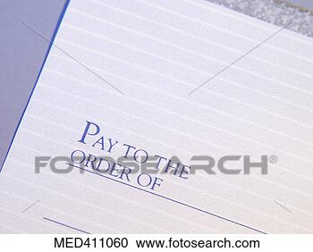 Arquivo de Fotografias - alto,  ângulo, 
 vista,  em branco, 
 cheque. fotosearch 
- busca de fotos, 
imagens e clipart