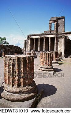 Stock Photography - broken columns 
and colonnade 
at ancient city 
of pompeii. fotosearch 
- search stock 
photos, pictures, 
images, and photo 
clipart