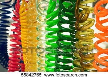 Stock Image - close-up of large 
group of multi-colored 
coiled cords. 
fotosearch - search 
stock photos, 
pictures, images, 
and photo clipart