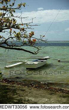 Stock Photo - french polynesia, 
moorea, outrigger 
canoe floating 
on water. fotosearch 
- search stock 
photos, pictures, 
images, and photo 
clipart