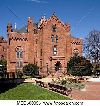 Stock Image - grounds and entrance 
to the smithsonian 
institute castle, 
 washington. fotosearch 
- search stock 
photos, pictures, 
images, and photo 
clipart