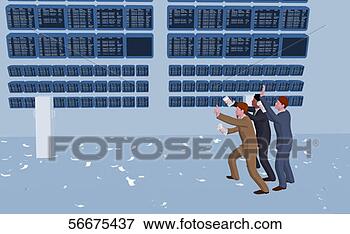 Picture - three businessmen 
at the stock exchange. 
fotosearch - search 
stock photos, 
pictures, images, 
and photo clipart