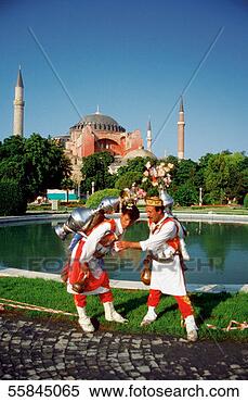 Stock Image - two mid adult 
men in traditional 
clothing,  byzantine 
church. fotosearch 
- search stock 
photos, pictures, 
images, and photo 
clipart