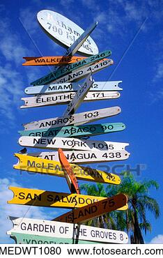 Stock Photography - international 
bazaar signpost 
in freeport, grand 
bahamas. fotosearch 
- search stock 
photos, pictures, 
images, and photo 
clipart
