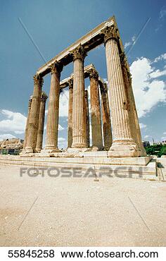 Stock Photo - low angle view 
of temple of olympian 
zeus, athens, 
greece. fotosearch 
- search stock 
photos, pictures, 
images, and photo 
clipart