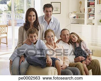 Stock Photo - boy and girl posing 
with parents and 
grandparents. 
fotosearch - search 
stock photos, 
pictures, images, 
and photo clipart