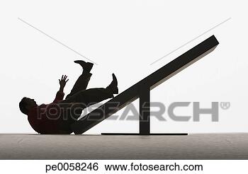 Stock Photo - large man falling 
off end of plank. 
fotosearch - search 
stock photos, 
pictures, images, 
and photo clipart