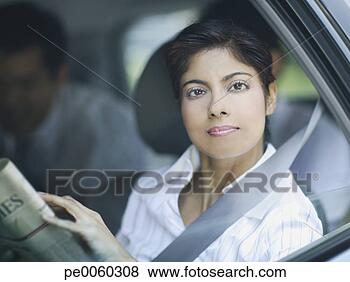 Stock Photo - three businesspeople 
in car with newspaper. 
fotosearch - search 
stock photos, 
pictures, images, 
and photo clipart