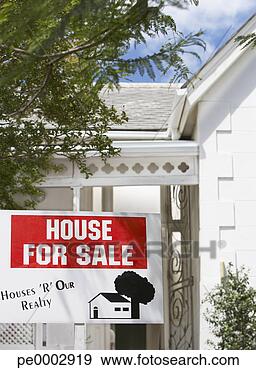 Stock Photograph - house for sale 
sign outdoors 
with trees. fotosearch 
- search stock 
photos, pictures, 
images, and photo 
clipart