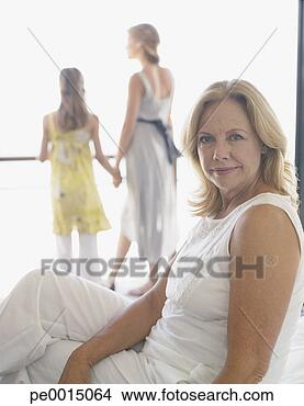 Stock Photo - mother and daughter 
with granddaughter. 
fotosearch - search 
stock photos, 
pictures, images, 
and photo clipart