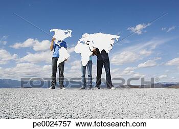 Picture - three people holding 
continents. fotosearch 
- search stock 
photos, pictures, 
images, and photo 
clipart