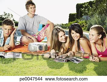 Stock Photo - friends hanging 
out by a pool. 
fotosearch - search 
stock photos, 
pictures, images, 
and photo clipart