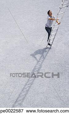 Picture - man climbing ladder 
outdoors. fotosearch 
- search stock 
photos, pictures, 
images, and photo 
clipart