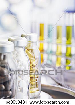 Stock Photography - bottles of pills 
and medical supplies. 
fotosearch - search 
stock photos, 
pictures, images, 
and photo clipart