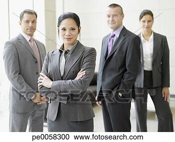 Stock Photography - four businesspeople 
in office smiling. 
fotosearch - search 
stock photos, 
pictures, images, 
and photo clipart