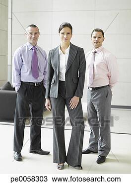 Stock Photo - three businesspeople 
in office smiling. 
fotosearch - search 
stock photos, 
pictures, images, 
and photo clipart