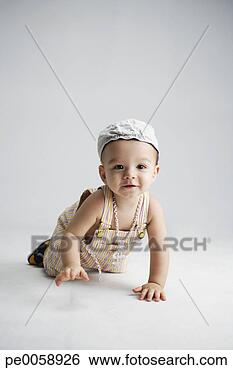 Stock Photo - baby crawling. 
fotosearch - search 
stock photos, 
pictures, images, 
and photo clipart