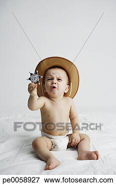 Picture - baby in sheriff 
outfit. fotosearch 
- search stock 
photos, pictures, 
images, and photo 
clipart