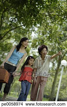 Stock Photo - three generations 
of women in park. 
fotosearch - search 
stock photos, 
pictures, images, 
and photo clipart